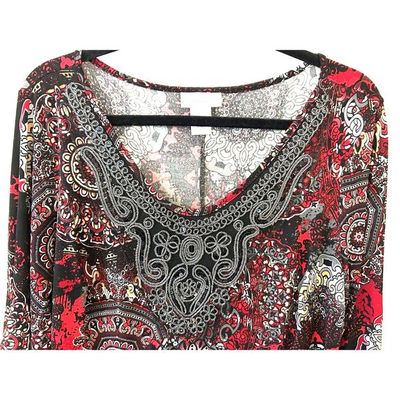 Dress Barn Multi-color Tunic with Embellishment - Picture 4 of 4